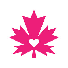 Maple leaf icon logo design