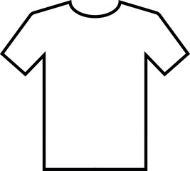 Half sleeve t-shirt icon sign. Clothing signs and symbols.