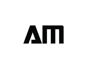 AM LOGO DESIGN VECTOR TEMPLATE