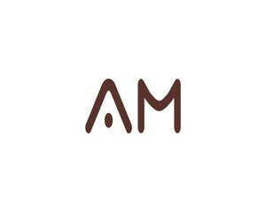 AM LOGO DESIGN VECTOR TEMPLATE