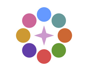 abstract colorful circle 