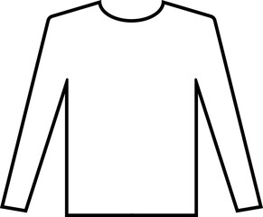 Long sleeve t-shirt icon. Clothing signs and symbols.