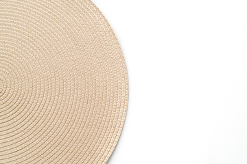 Fototapeta na wymiar beautiful weave placemat on white background