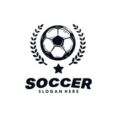 Obraz premium Soccer logo design vector illustration