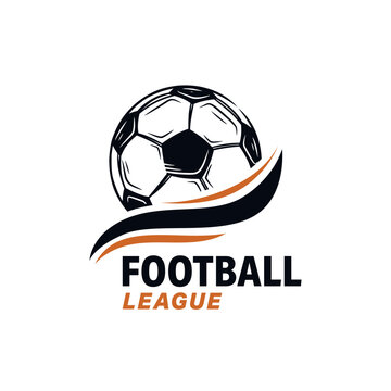 Football logo design vector illustration