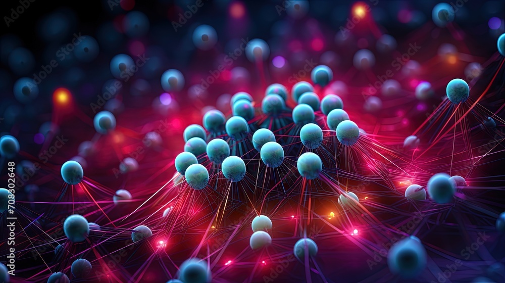 Poster quantum computing superposition entanglement solid color background