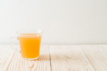 fresh and hot ginger juice glass