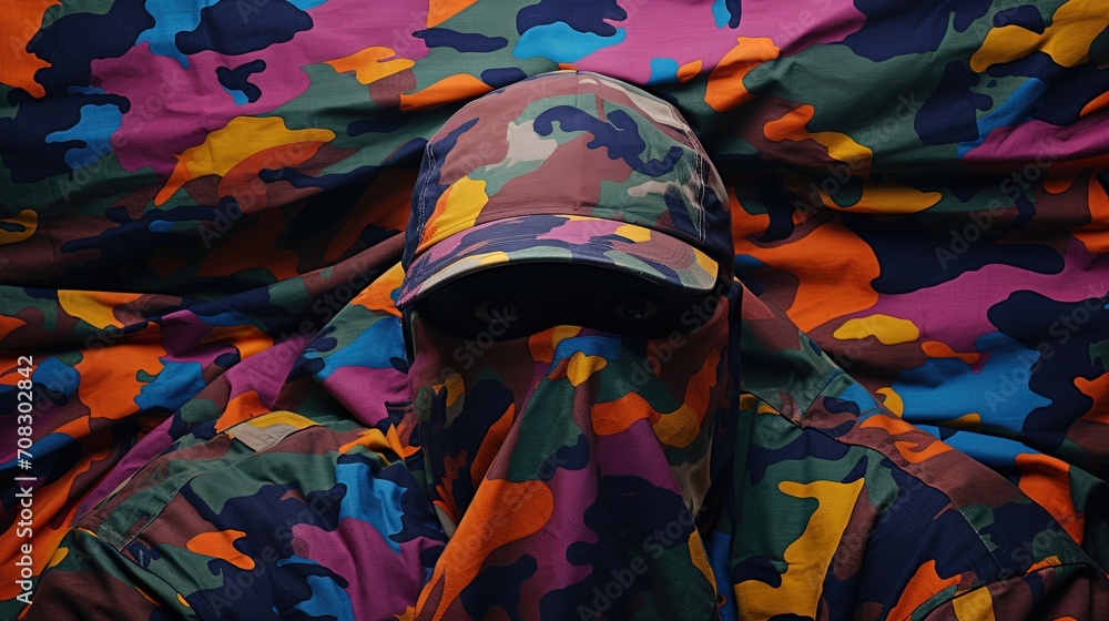 Poster invisibility cloaking optical camouflage hidden objects solid color background