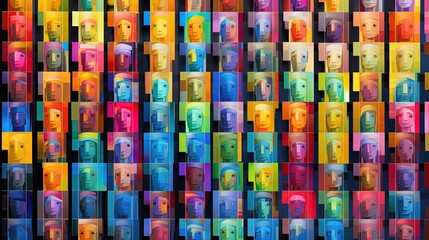 Machine learning art ai generated masterpieces creative algorithms solid color background - obrazy, fototapety, plakaty