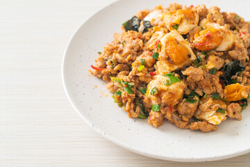 Stir Fried Minced Pork with Salted Egg