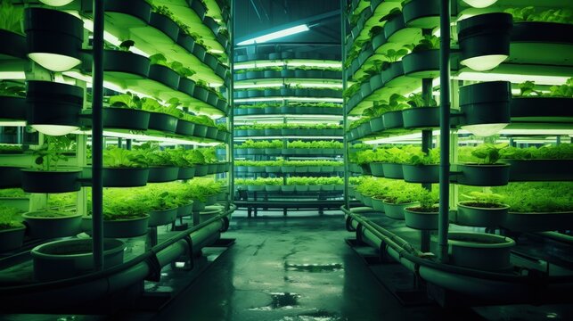 Hydroponic gardens soilless cultivation water based agriculture solid color background