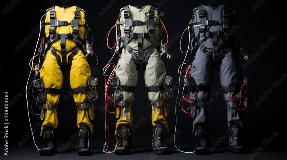 Poster exoskeletons wearable robotics enhanced mobility solid color background