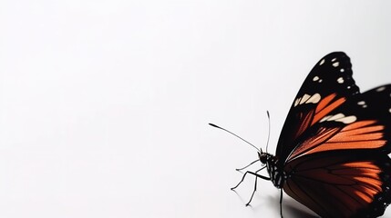 Simple photogrphy background butterfly thematic, minimal, stock image, with a blank space, generative ai