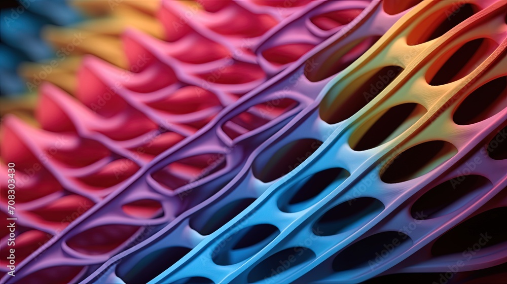 Poster 3d printing complex structures innovative materials solid color background