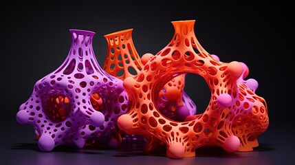 4d printing time responsive structures self assembling materials solid color background