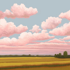 clouds field