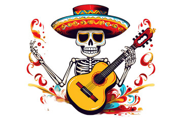 Cinco de Mayo poster or flyer design with, Isolated on transparent PNG background, Generative ai