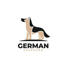 Dog Modern cute logo vector