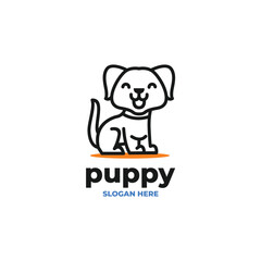 Dog Modern cute logo vector