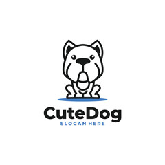 Dog Modern cute logo vector