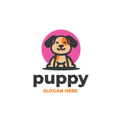 Dog Modern cute logo vector