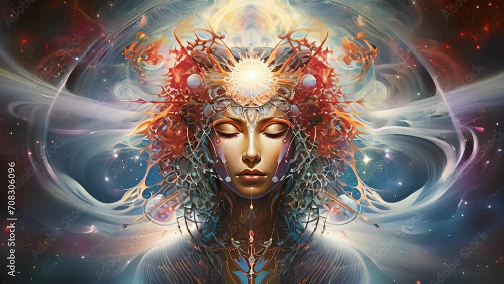Poster explore the inner workings of the universe through intricate patterns and ethereal visions that will