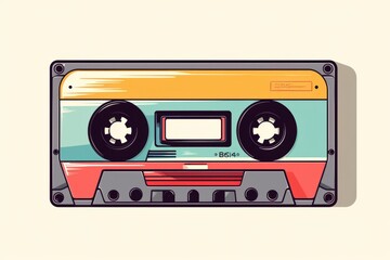 Obraz premium Retro audio isolated cassette vintage