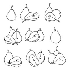 Pear Fruit Outline