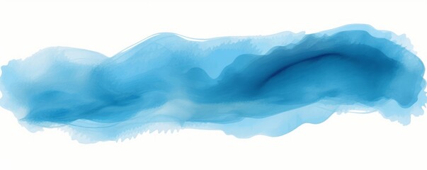 Obraz premium Blue Watercolor Stroke Brush, Generative AI