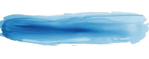 Blue Watercolor Stroke Brush, Generative AI
