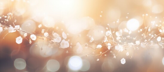 Abstract background with white bokeh