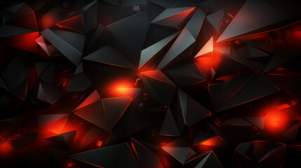 A black background is used for a red and white scene in the style of futuristic fragmentation.AI Generative
