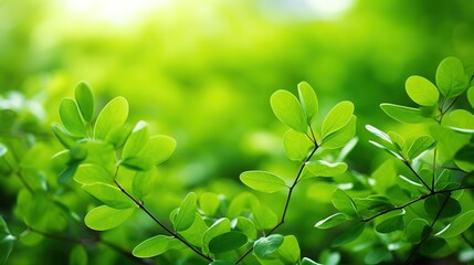 Fototapeta na wymiar Closeup beautiful nature view of green leaf on blurred greenery background in garden with copy space using as background natural green plants landscape, ecology, fresh wallpaper concept. Generative A