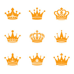 Vector of queen crown with simple and elegant style