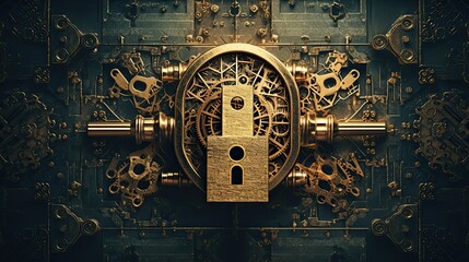 a lock and key morphing into a Security