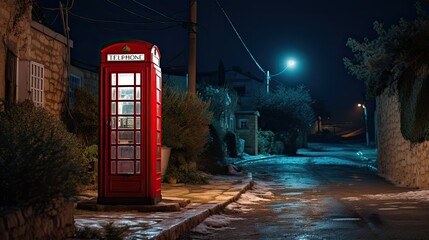 a red telephone booth english type