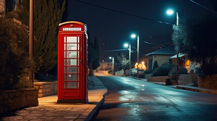 a red telephone booth english type