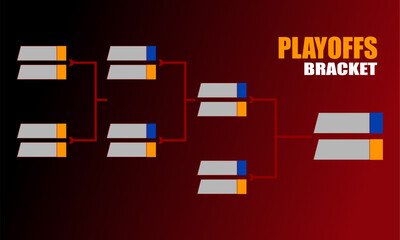 Illustration of an esports match bracket, usually used for playoff rounds in online moba game matches