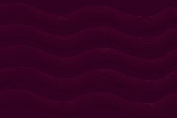 Dark abstract background with glowing wave. Shiny moving lines design element. Modern purple blue gradient flowing wave lines. Futuristic technology concept. Vector illustration