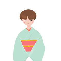 微笑む着物女子