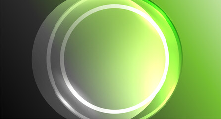 Neon glass circle copyspace for your text or product presentation geometric background. Vector illustration For Wallpaper, Banner, Background, Card, Book Illustration, landing page