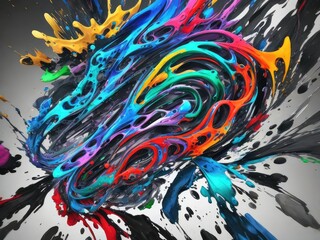 Mixed color fluid background design