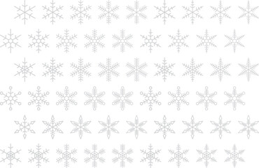 雪の結晶のベクターイラストセット