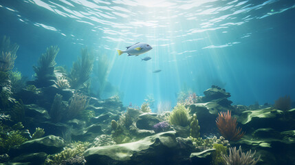 Fototapeta na wymiar View of seabed fish