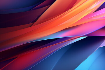 background abstract visual striking, Glowing geometric shapes with vibrant gradients in neon colors for a radiant and modern design, Bold diagonal contrasting color for a striking and dynamic design