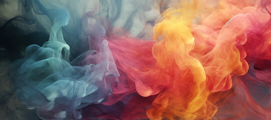 colorful smoke, gas, fog, watercolor 32