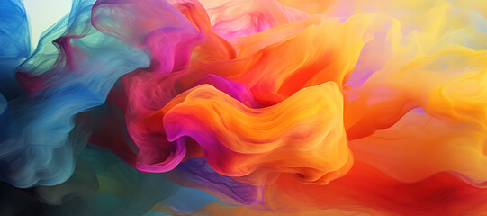 Obraz premium colorful smoke, gas, fog, watercolor 30