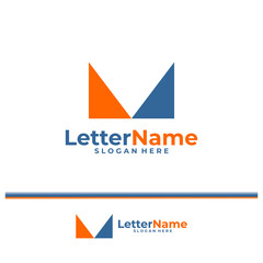 Modern letter MV logo design vector. Creative M logo concepts template