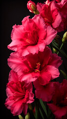 large beautiful dark pink gladiolus flower