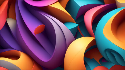 3d Colorful abstract wallpaper modern background 58.